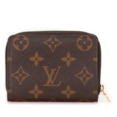 ルイ ヴィトン モノグラム ジャイアント リバース ポルトフォイユ ルー 二つ折り財布 M81461 ブラウン PVC レディース LOUIS VUITTON 【中古】